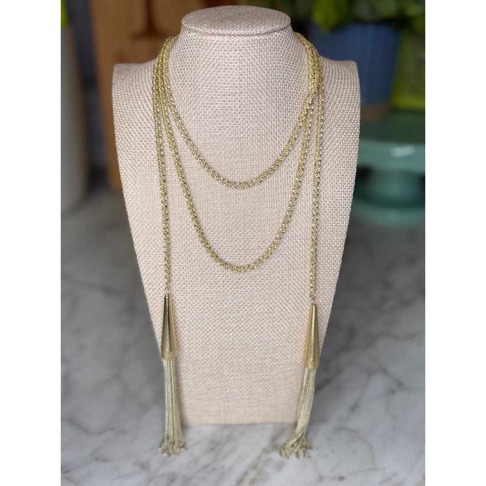 Kendra Scott Women Phia Lariat Necklace Gold Tassel Coastal Cowgirl